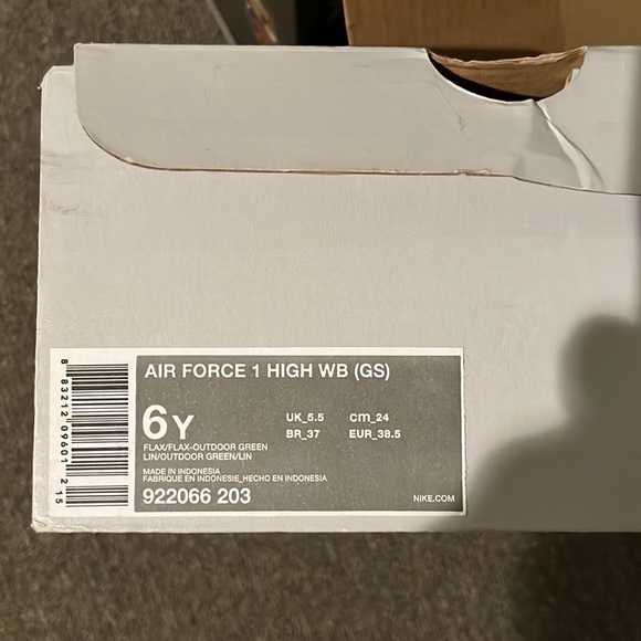 Wheat High top Nike Air Force 1 - Picture 6 of 7